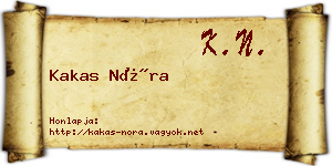 Kakas Nóra névjegykártya